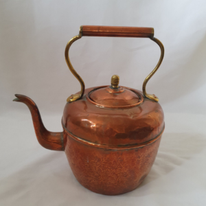handcrafted moroccan copper kettle with brass handle